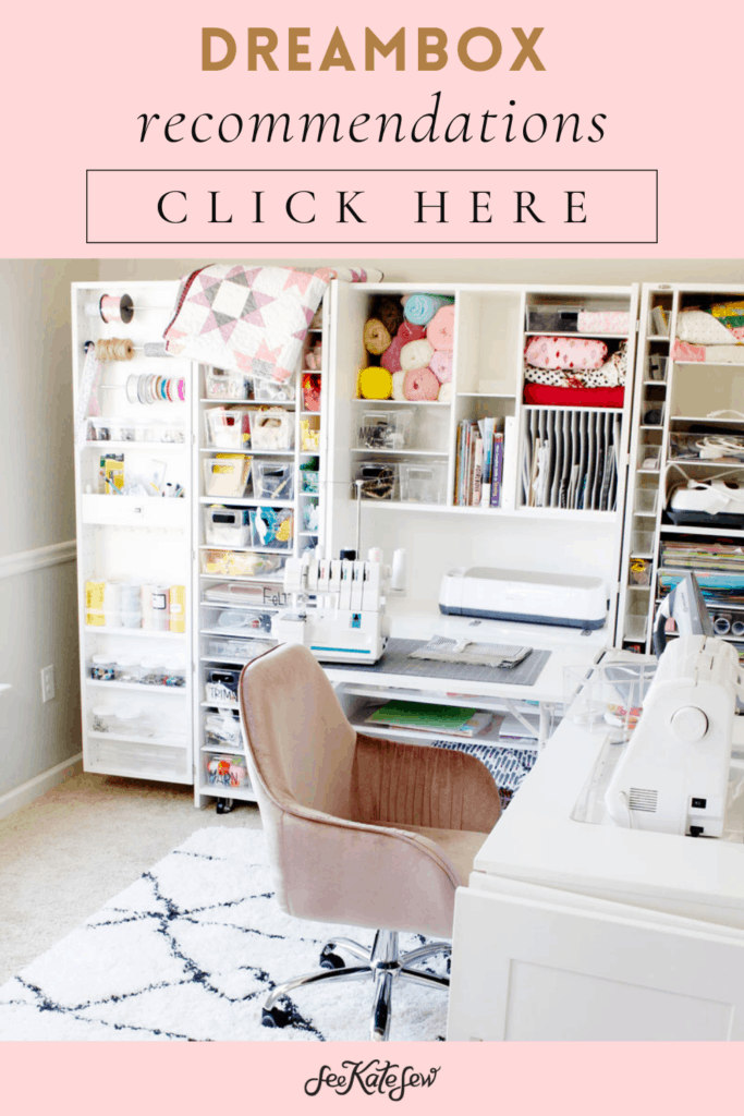 DreamBox + Sew Station review and SALE!  Craft storage cabinets, Sewing  room storage, Sewing room design