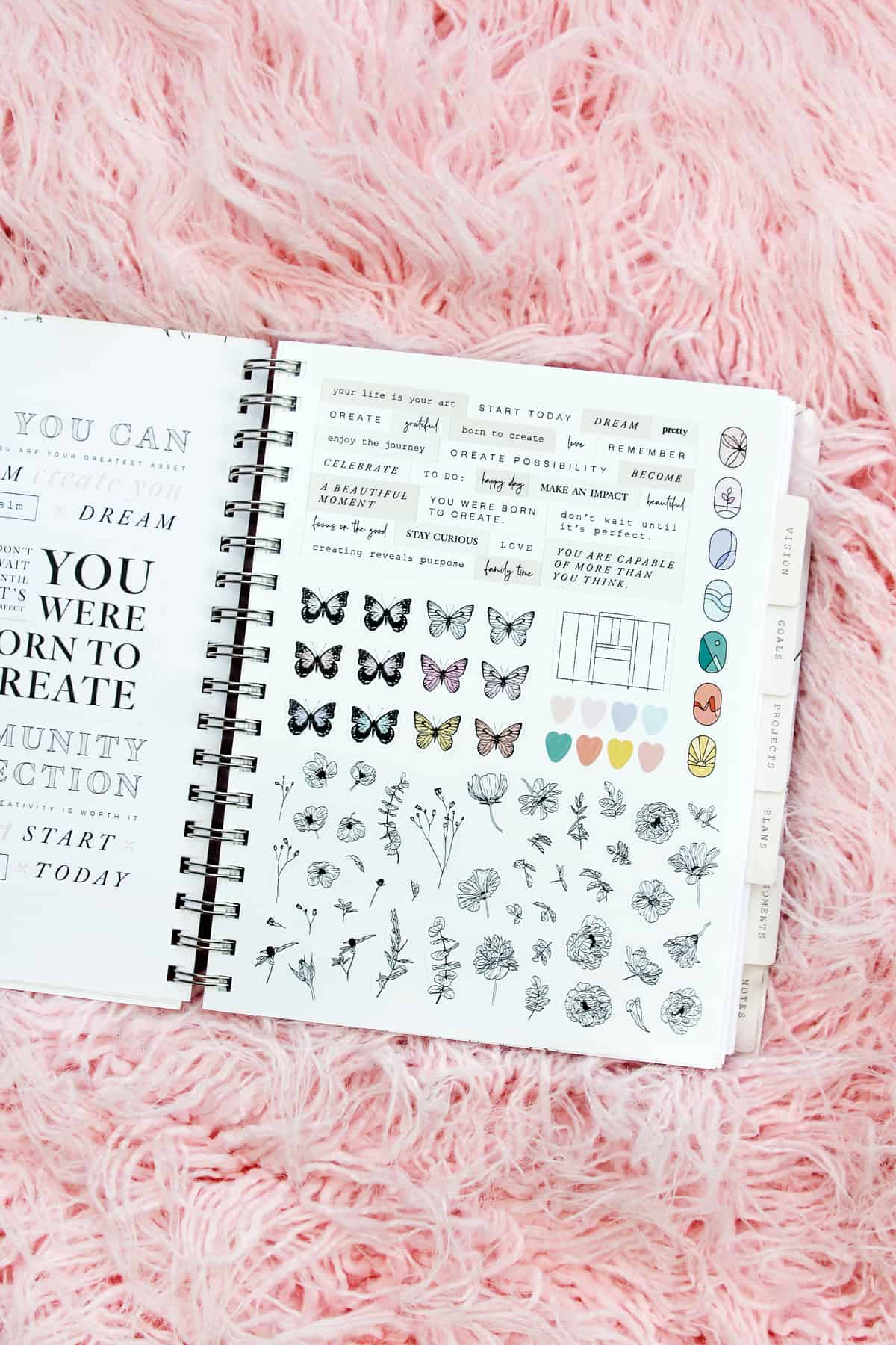 Planner with Stickers Create Room