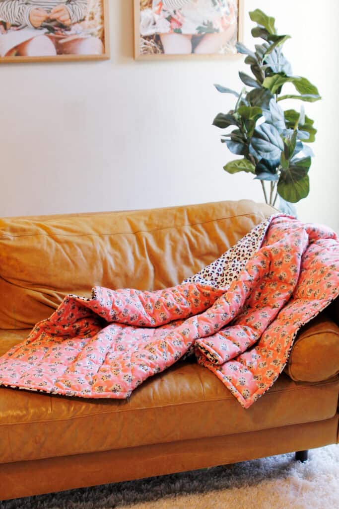 Homemade weighted blanket hot sale