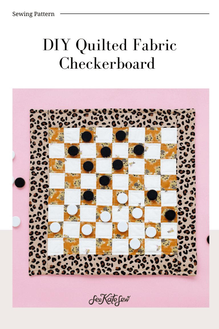 fabric checkerboard game pattern see kate sew