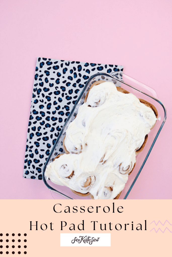 PDF Large Casserole Hot Pad Tutorial, Printable Sewing Pattern