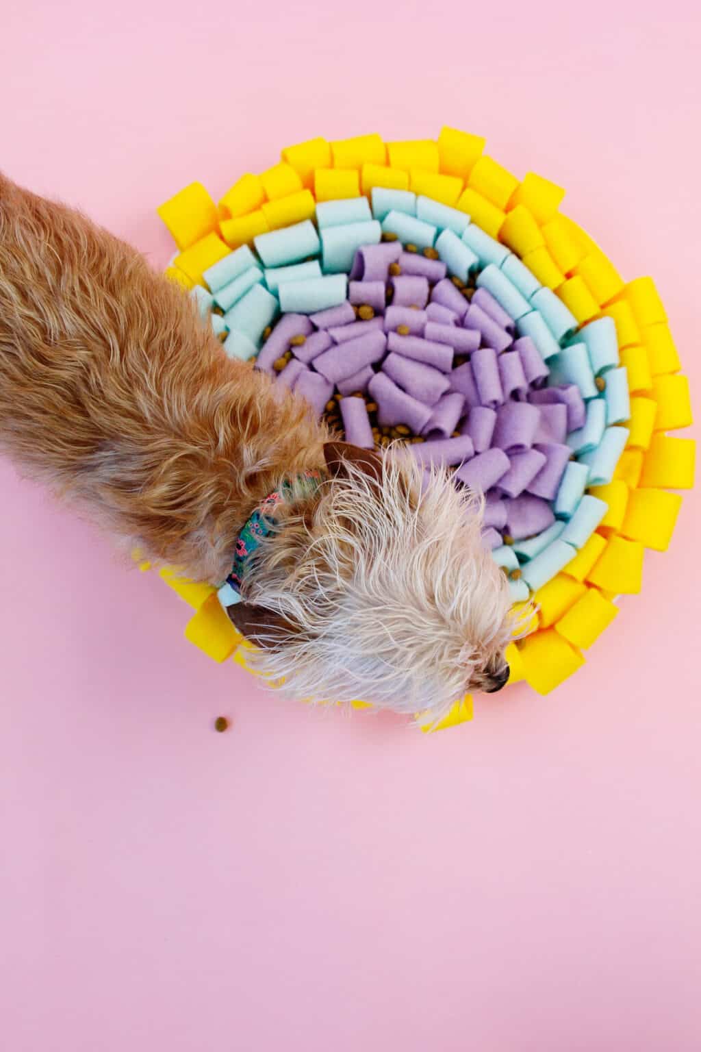 DIY Snuffle Mat for Dogs or Cats see kate sew