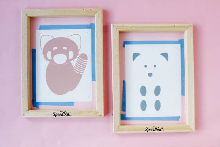 silk screen printing kit DIY red panda plush toys see kate sew