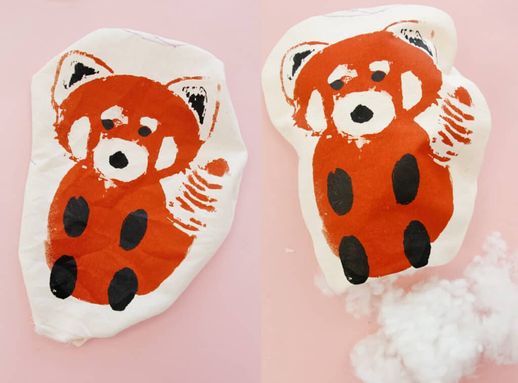 silk screen printing kit - DIY red panda plush toys - see kate sew