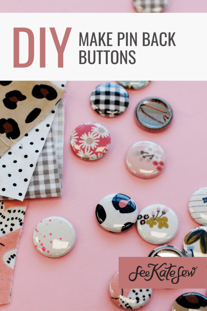 Make your own pin back buttons
