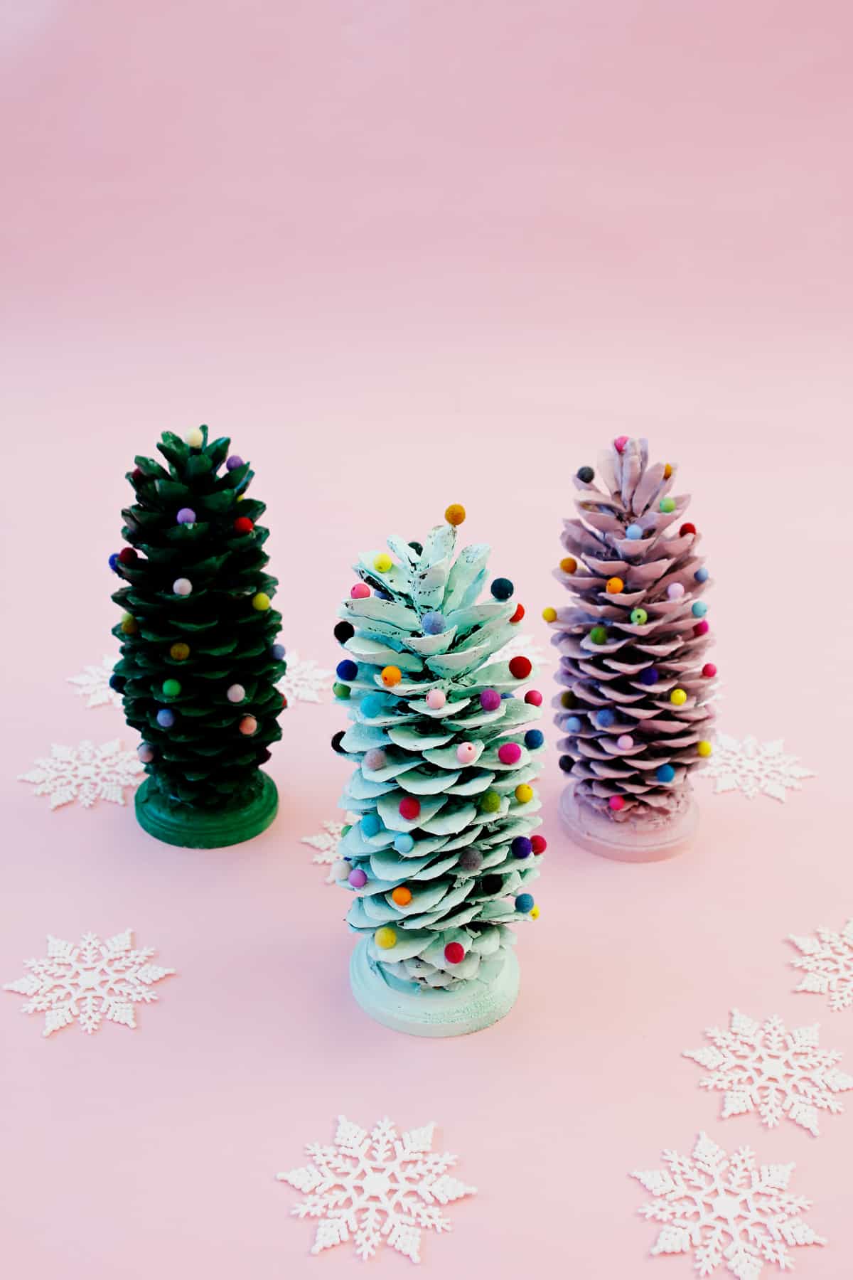 Pinecone Christmas Trees Craft see kate sew