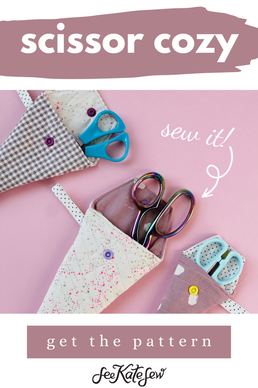 Scissor Pouch Sewing Pattern 3 sizes! see kate sew