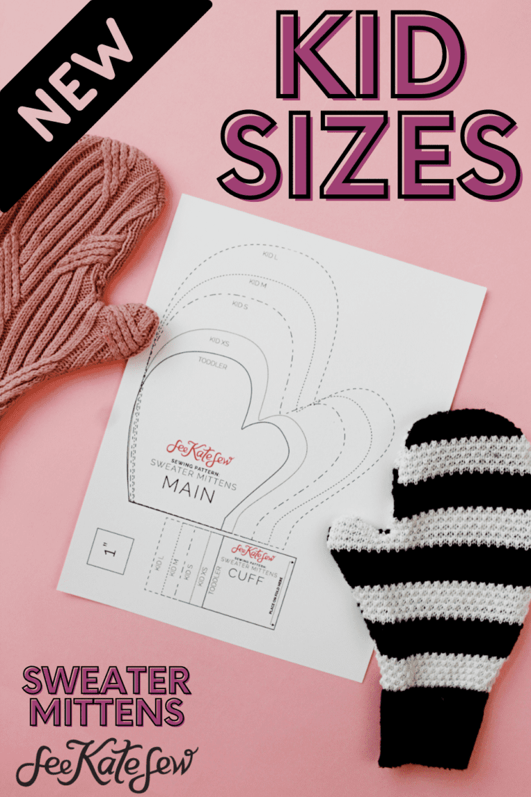 Sweater Mitten Pattern Sewing - Free Mittens PDF Download - See Kate Sew