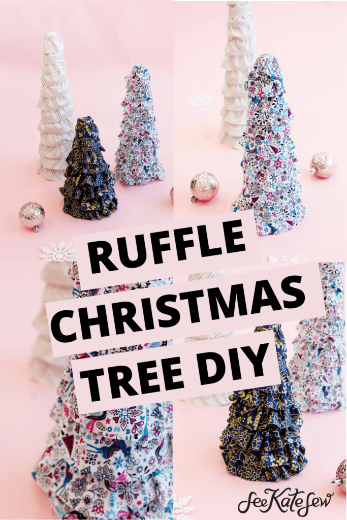 Styrofoam Christmas Tree Covered with Fabric - see kate sew