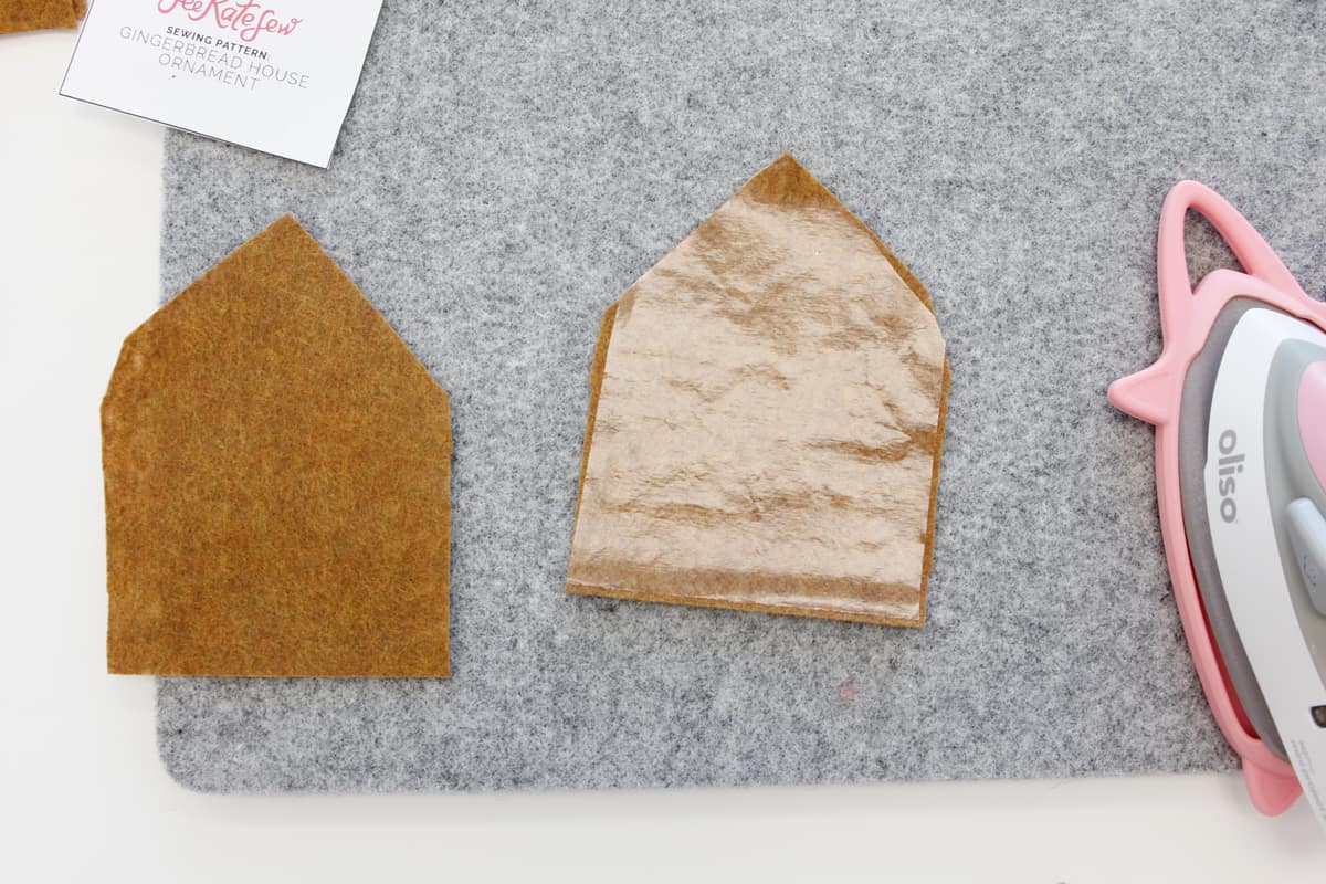 Gingerbread House Ornaments DIY With Felt - See Kate Sew