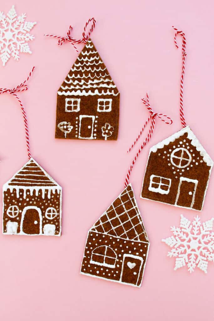 Easy Christmas Craft: Faux Gingerbread House with Puff Paint