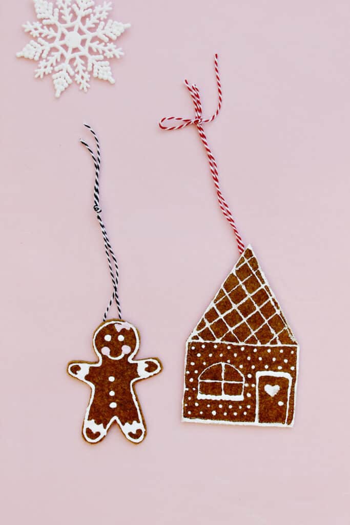 felt gingerbread man ornament pattern