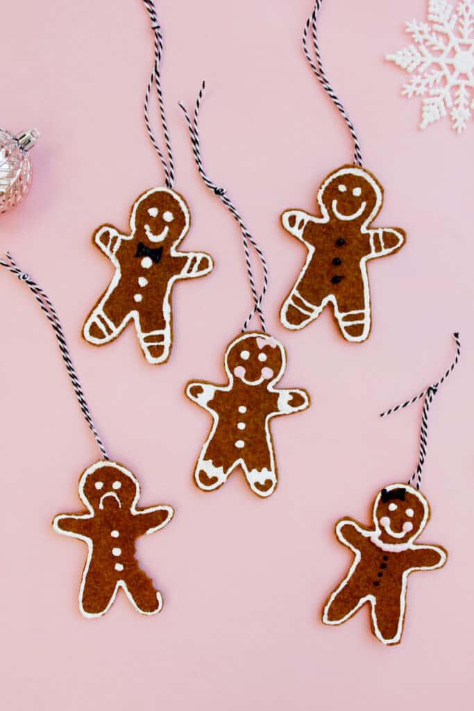 felt gingerbread man ornament pattern