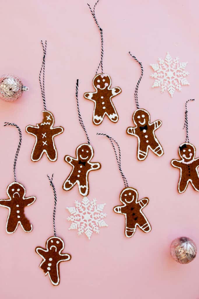 felt gingerbread man ornament pattern