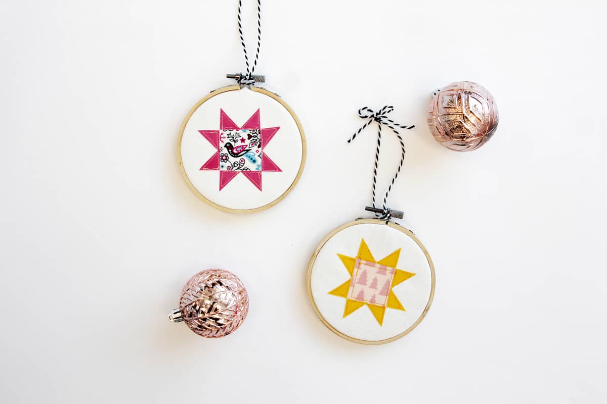 DIY Embroidery Hoop Christmas Ornaments