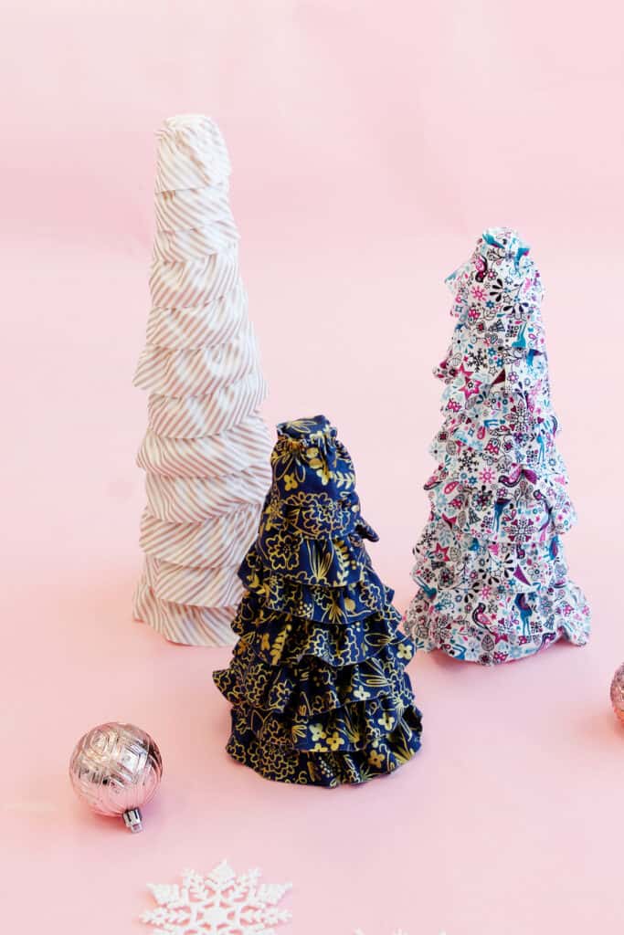 Ruffle styrofoam christmas tree