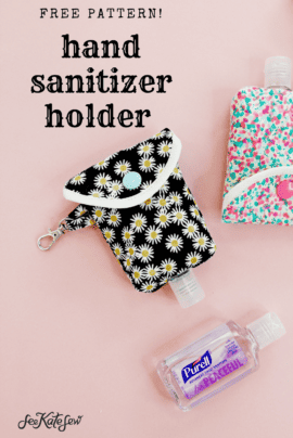 diy hand sanitizer holder - see kate sew