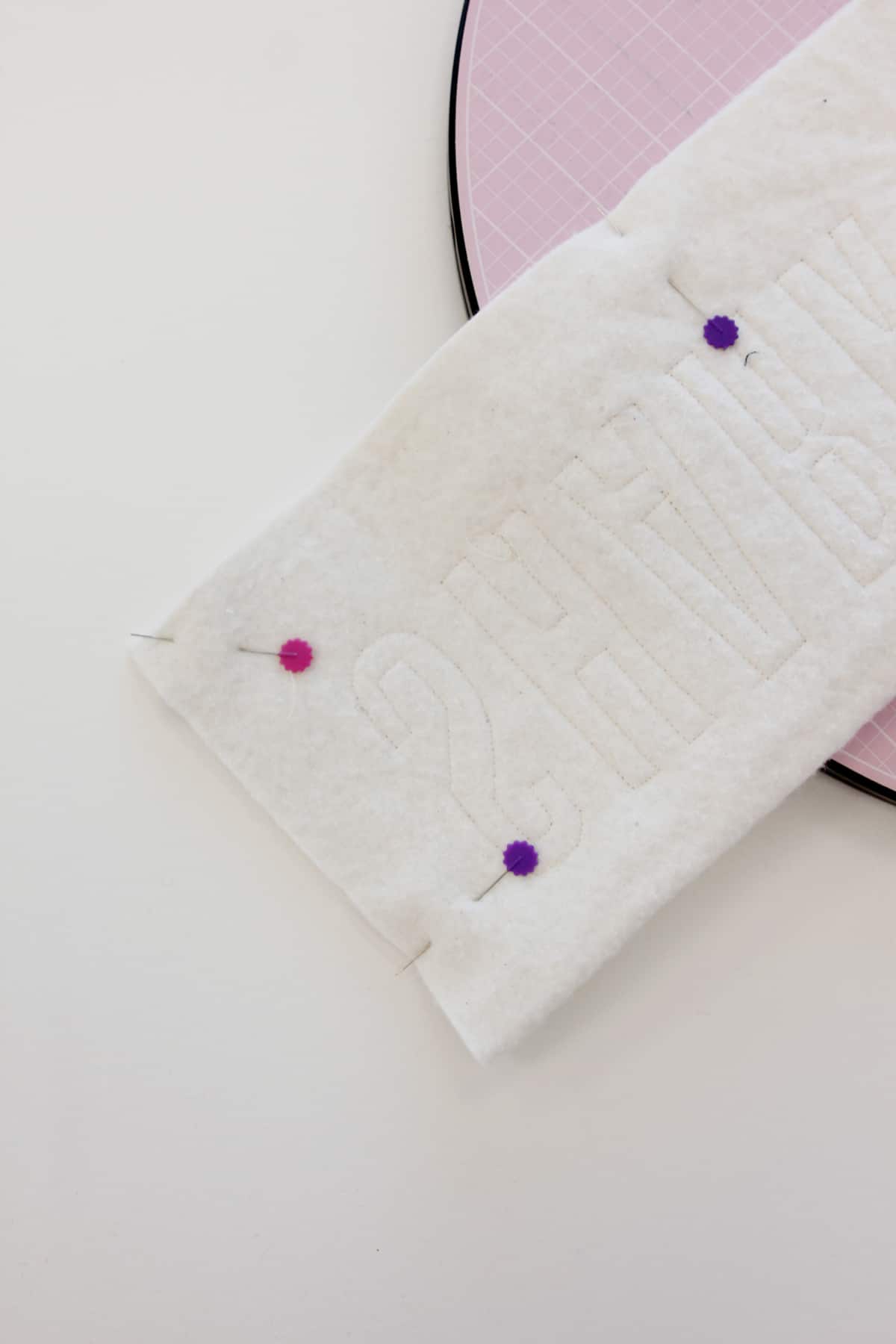 DIY Rice Heating Pad with Applique Words - see kate sew