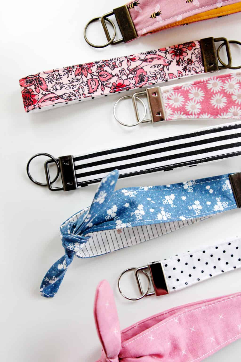 DIY Key Fob Wristlet Keychain Sewing Pattern - see kate sew