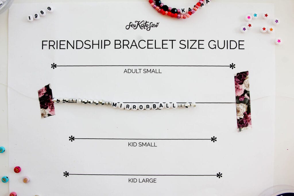 Bracelet Size Guide beaded friendship bracelets