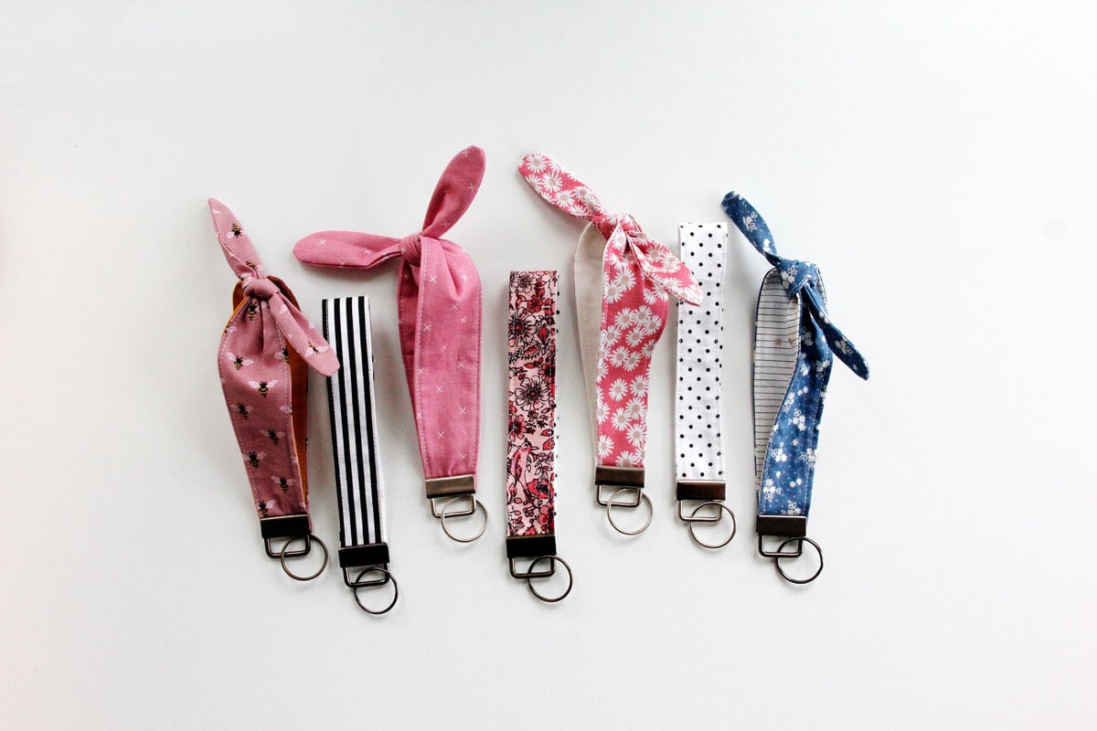 DIY Key Fob Wristlet Keychain Sewing Pattern - see kate sew