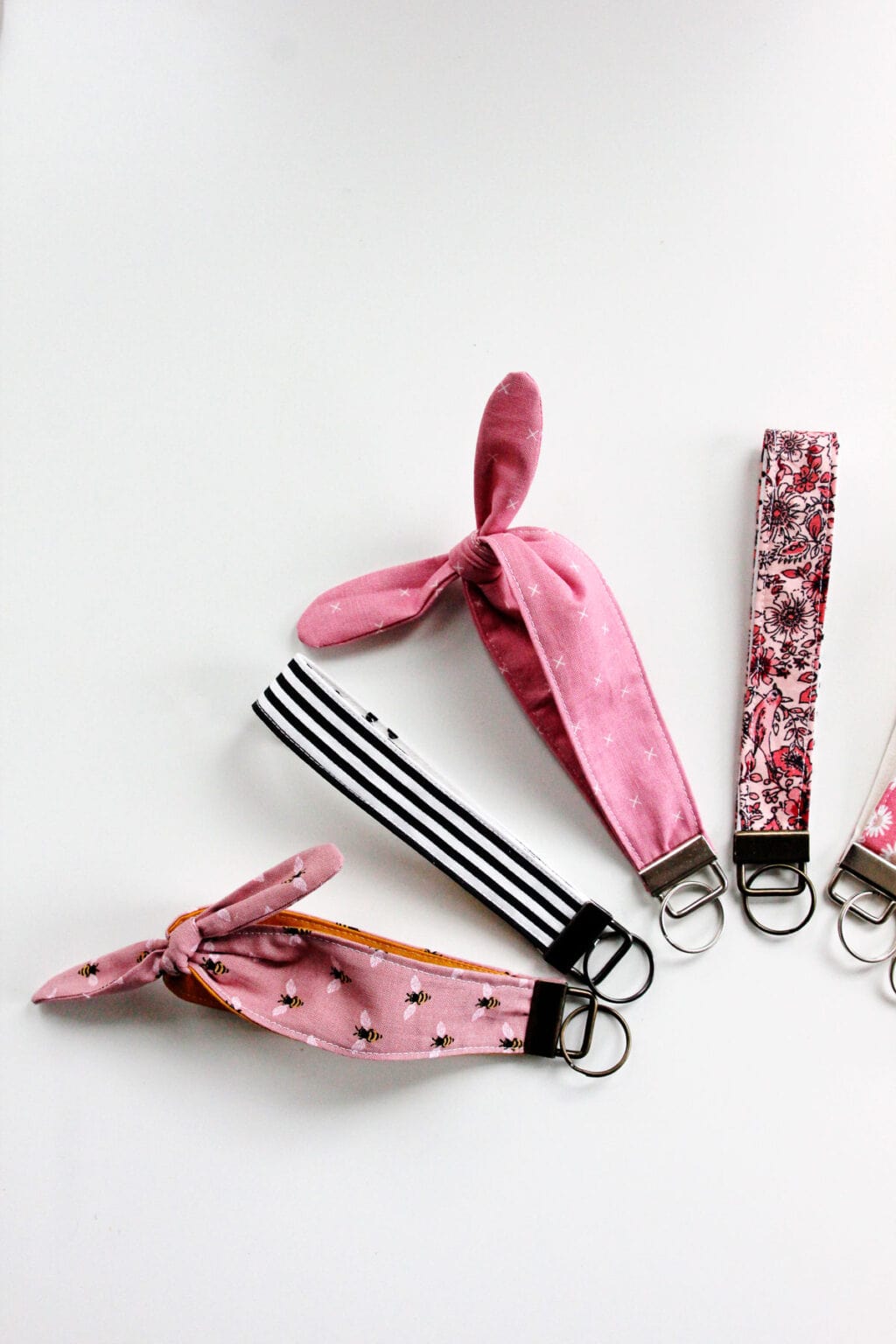 DIY Key Fob Wristlet Keychain Sewing Pattern see kate sew