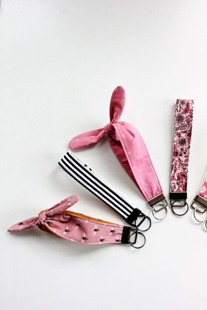 DIY Key Fob Wristlet Keychain Sewing Pattern - see kate sew