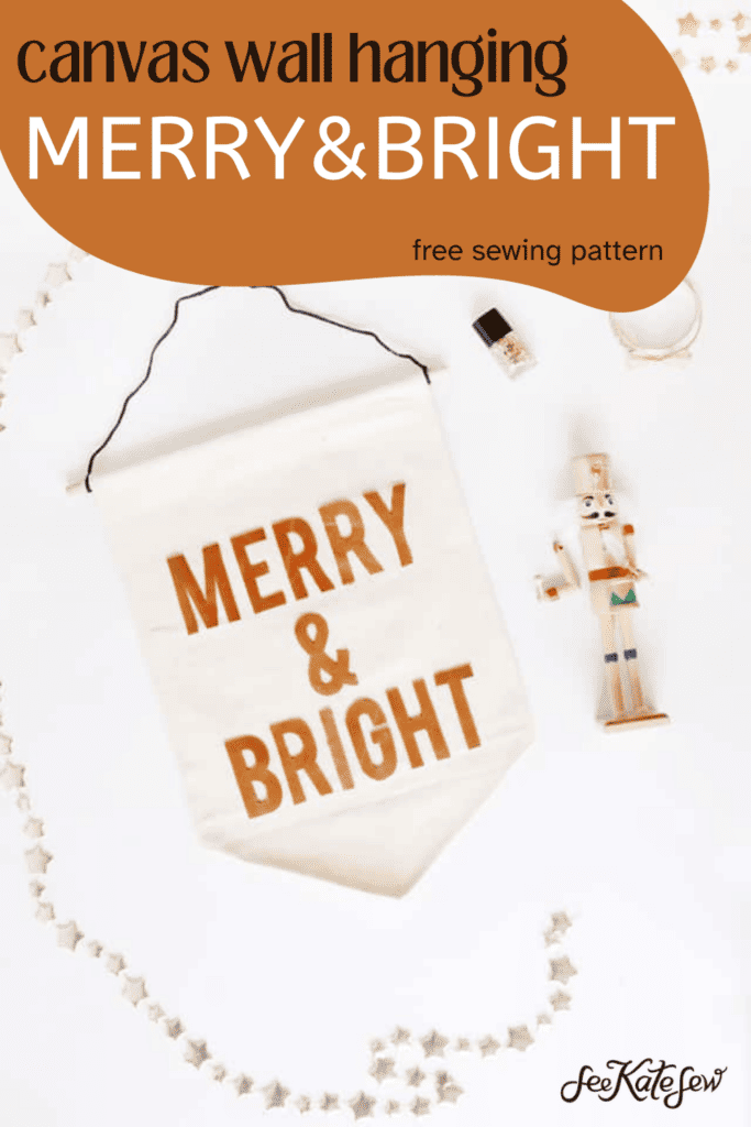 Canvas Wall Hanging Tutorial | Merry & Bright Christmas Decor