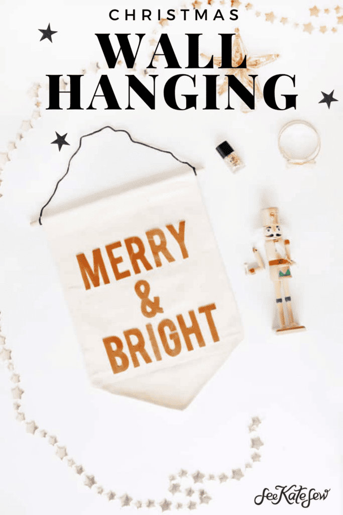 Canvas Wall Hanging Tutorial | Merry & Bright Christmas Decor