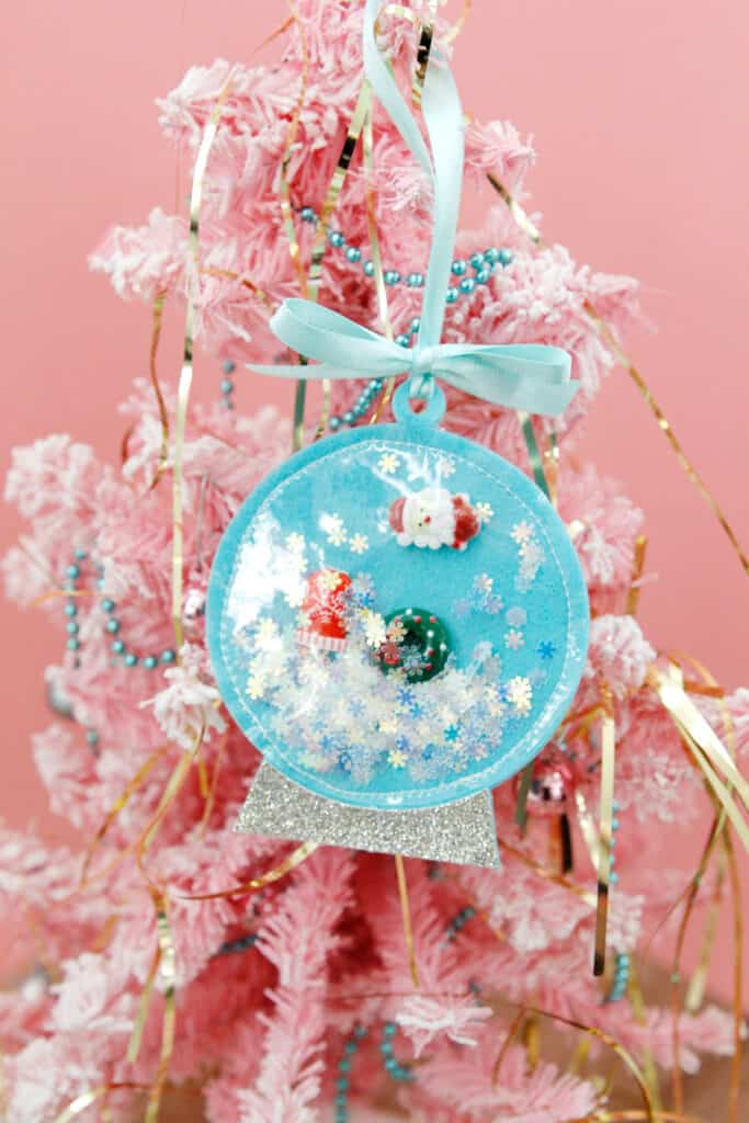 DIY Snow Globe Ornament | Shakeable Glitter Snow Globe Sewing Pattern