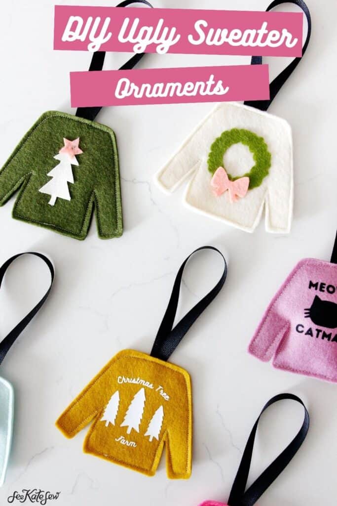 DIY Ugly sweater ornaments