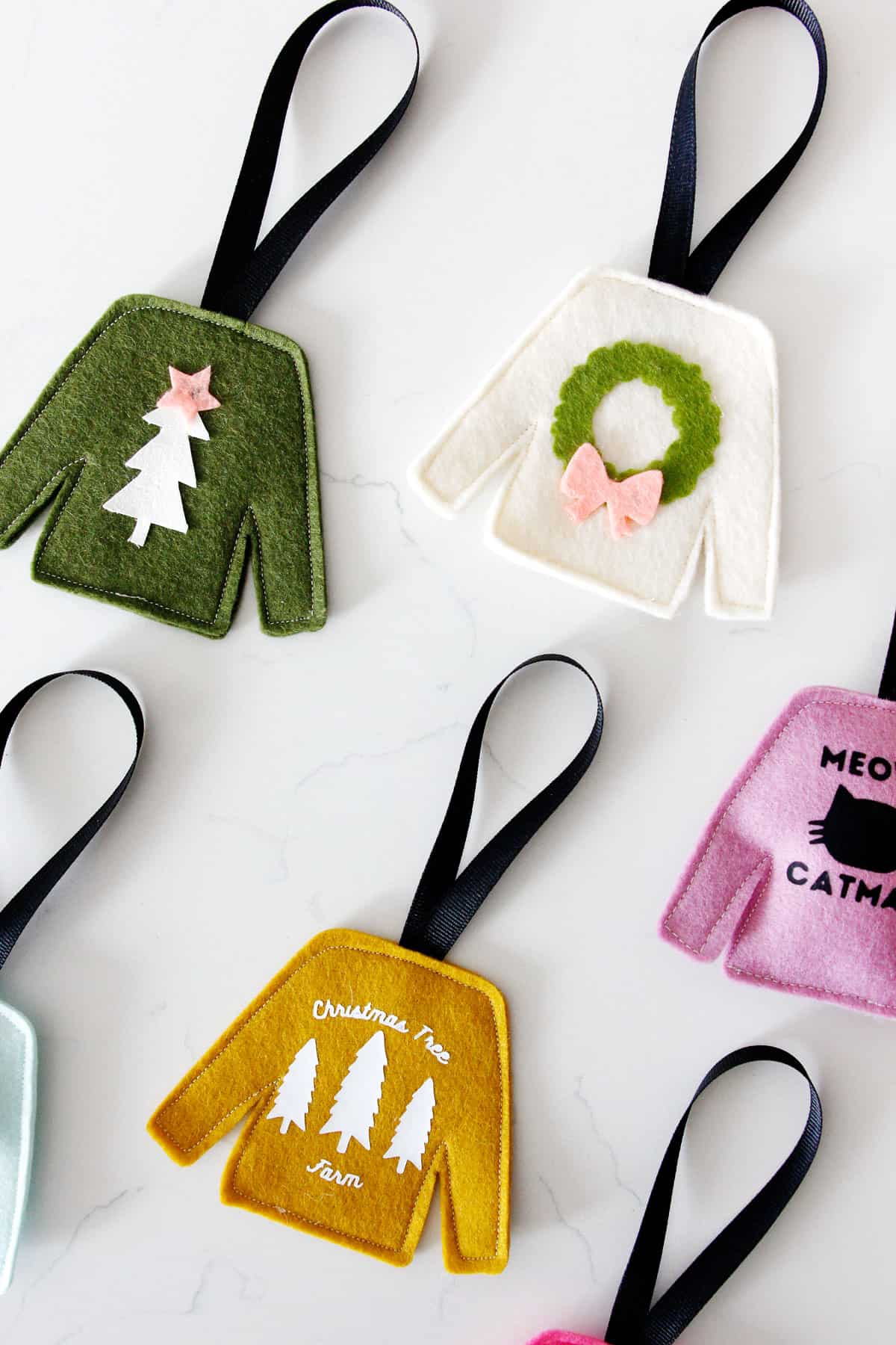 Ugly Christmas Sweater Ornaments DIY - see kate sew