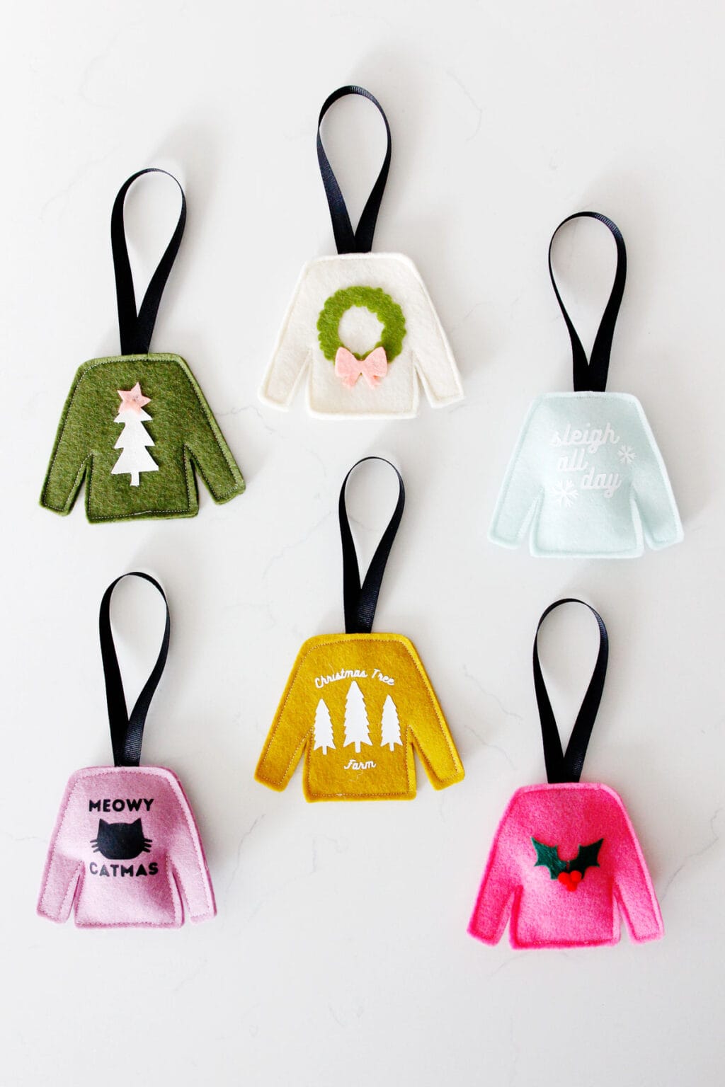 Ugly Christmas Sweater Ornaments Diy See Kate Sew 7192