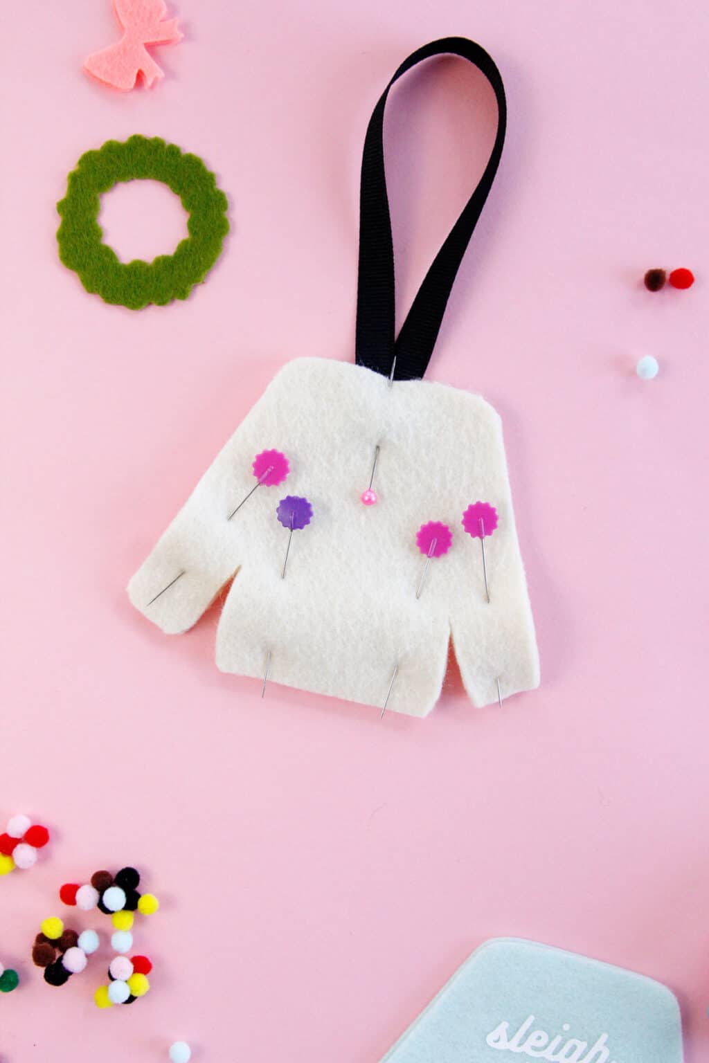 Ugly Christmas Sweater Ornaments DIY see kate sew
