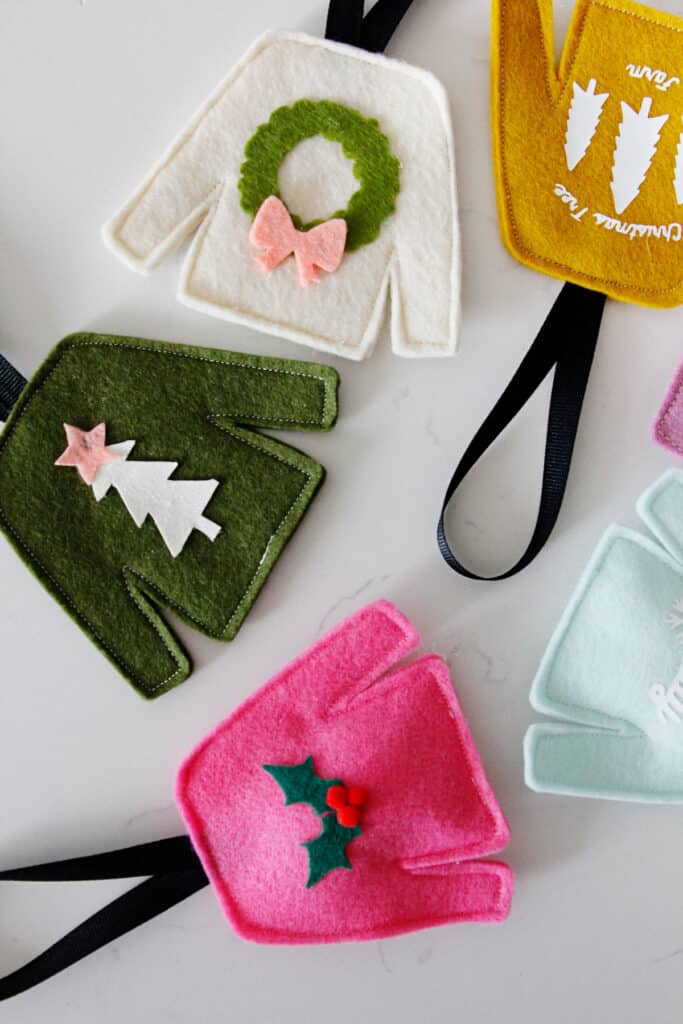 Ugly Christmas Sweater Ornaments DIY | Free Templates