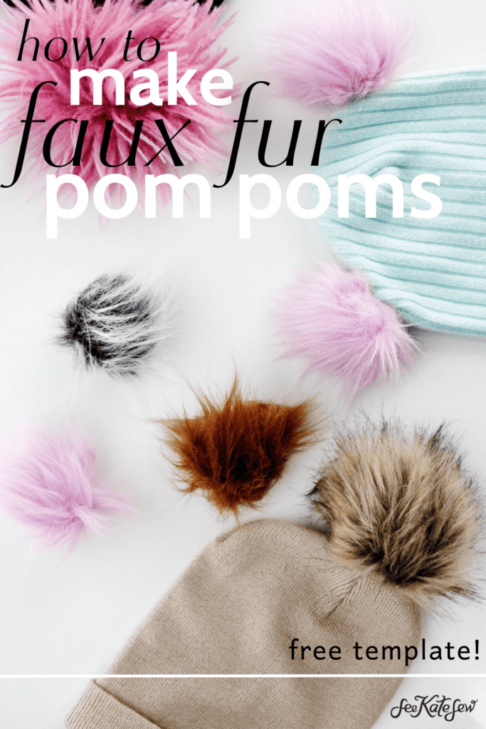 Faux Fur Pom Poms Tutorial | Free Pattern
