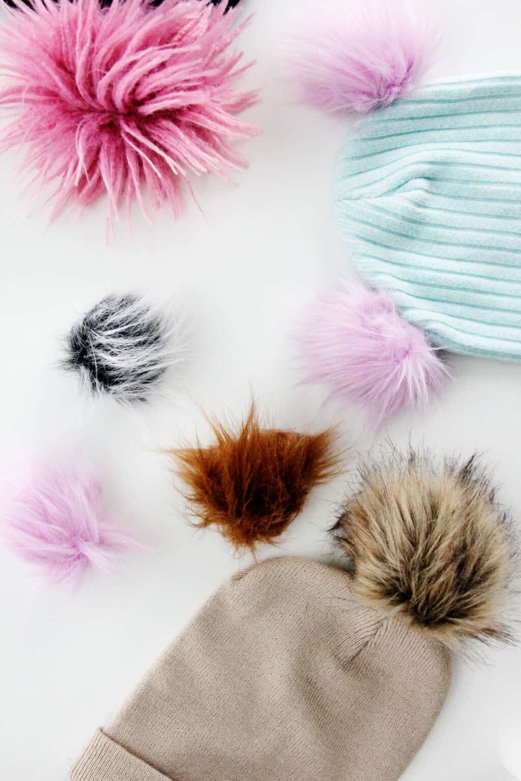How to make faux fur pom poms see kate sew