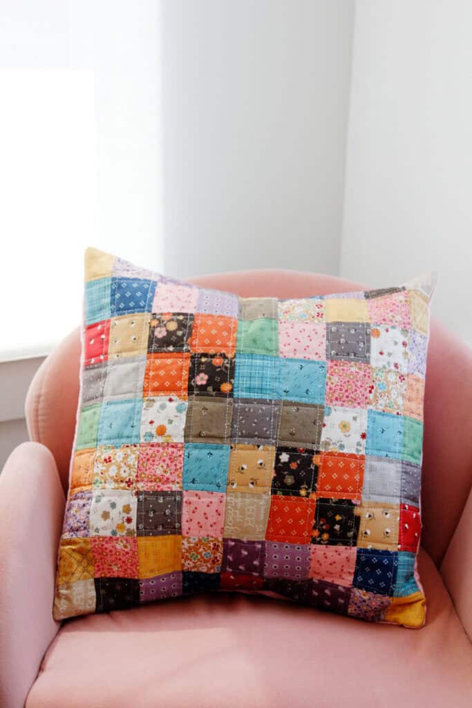 Charm Square Patchwork Pillow