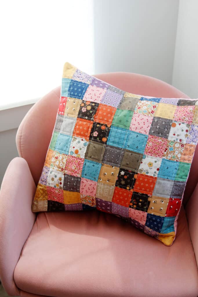 Charm Square Patchwork Pillow