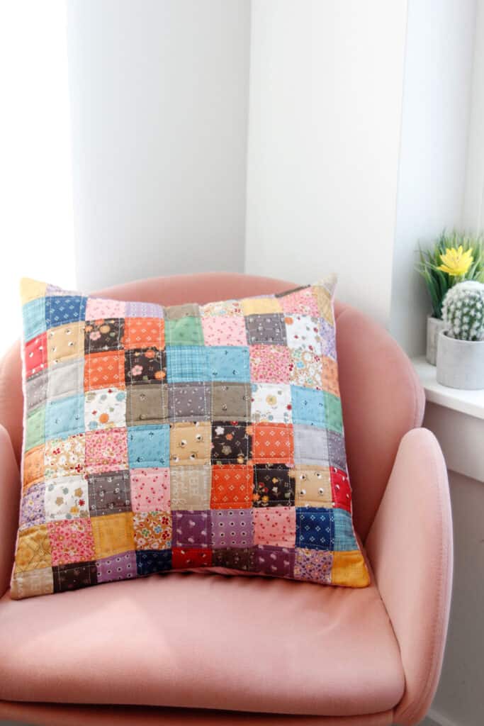 Charm Square Patchwork Pillow