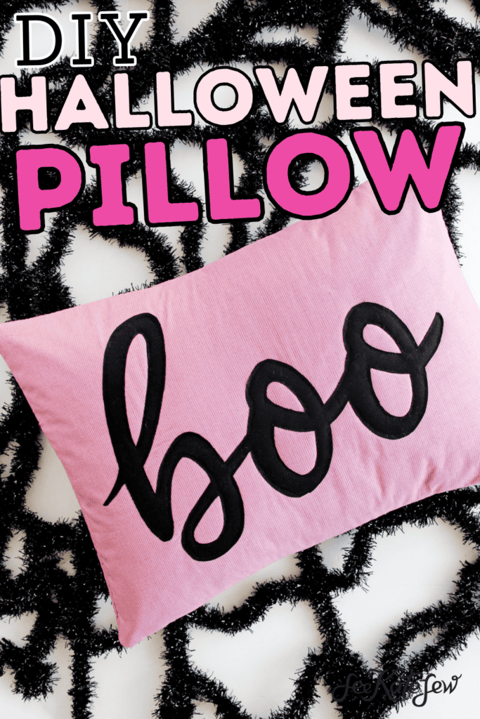 Halloween Boo Pillow Appliqué Sewing Pattern