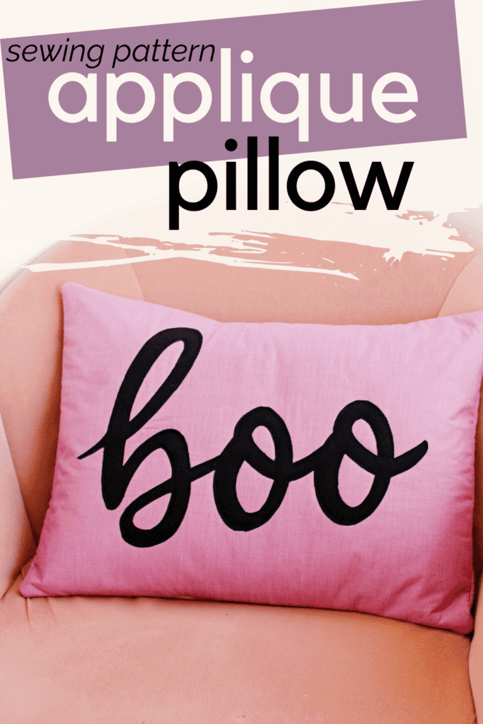 Halloween Boo Pillow Appliqué Sewing Pattern