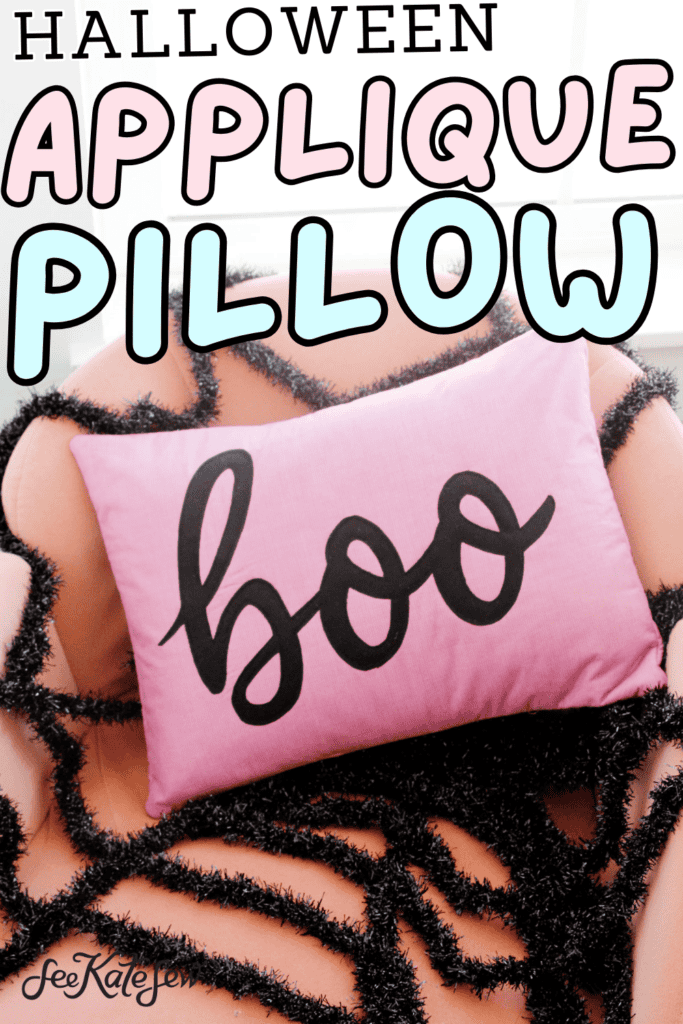 Halloween Boo Pillow Appliqué Sewing Pattern