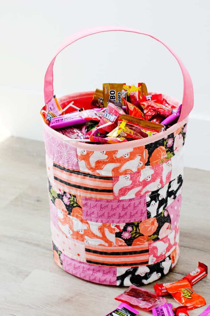 Charm Square Projects: Fabric Halloween Bucket