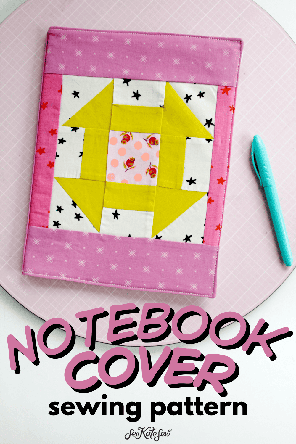 Quilted Composition Notebook Cover - see kate sew