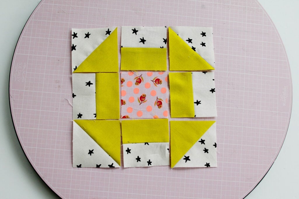 Churn Dash Quilt Block Tutorial