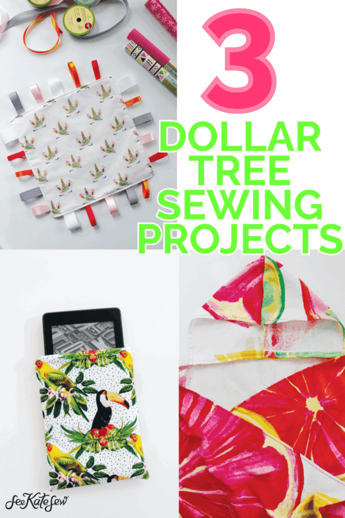 Dollar Store Fabrics - 3 Sewing Projects using material from the DOLLAR TREE!