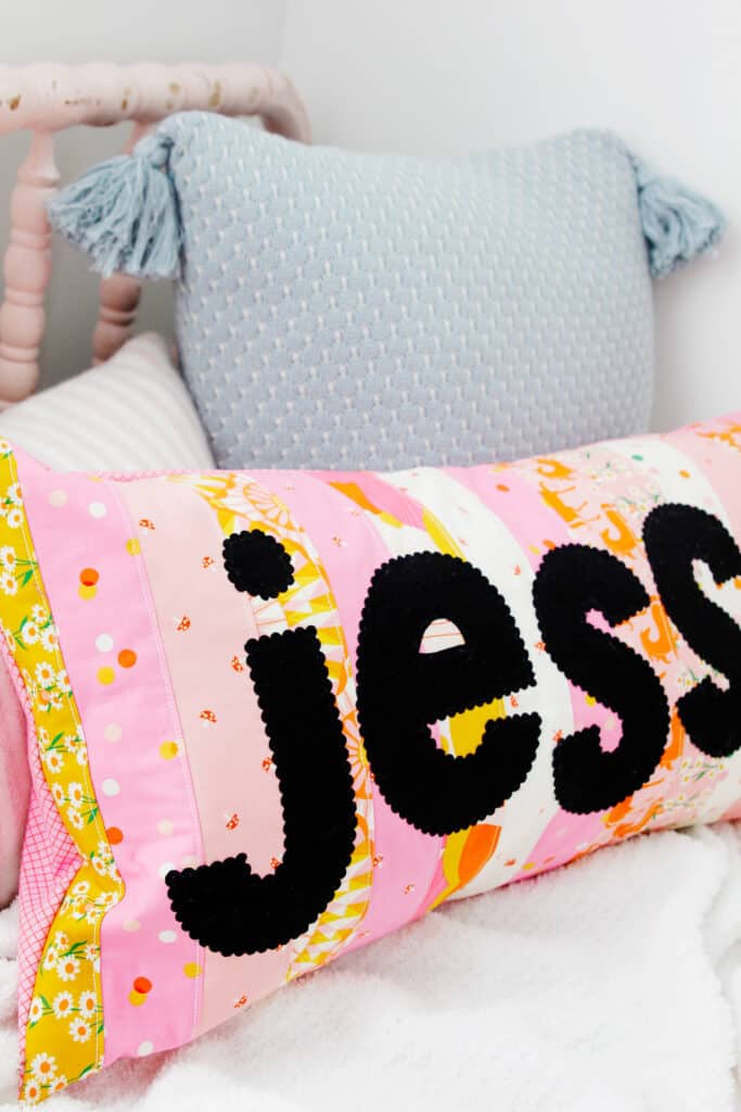 How to sew a jelly roll pillow