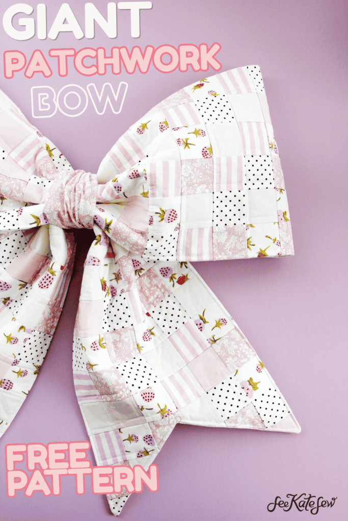 I Made a GIANT Patchwork Bow From Fabric Scraps!