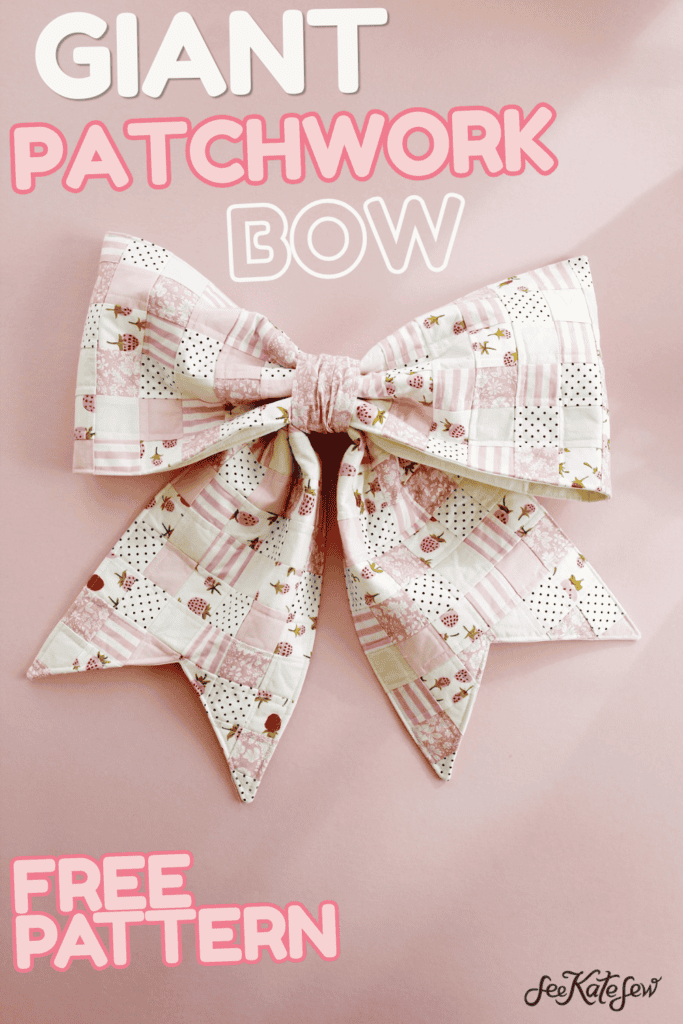 I Made a GIANT Patchwork Bow From Fabric Scraps!